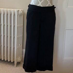 Club Monaco cropped wool dress pants with side buckles